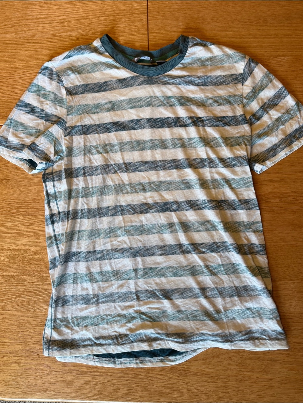 Michael Bastian Men's Striped Tee Green Blue White Cotton L! Like New